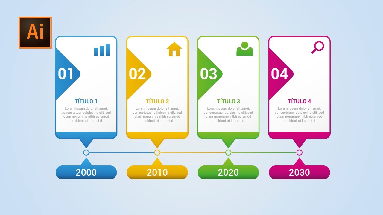 How to make Timeline Infographic in ILLUSTRATOR
