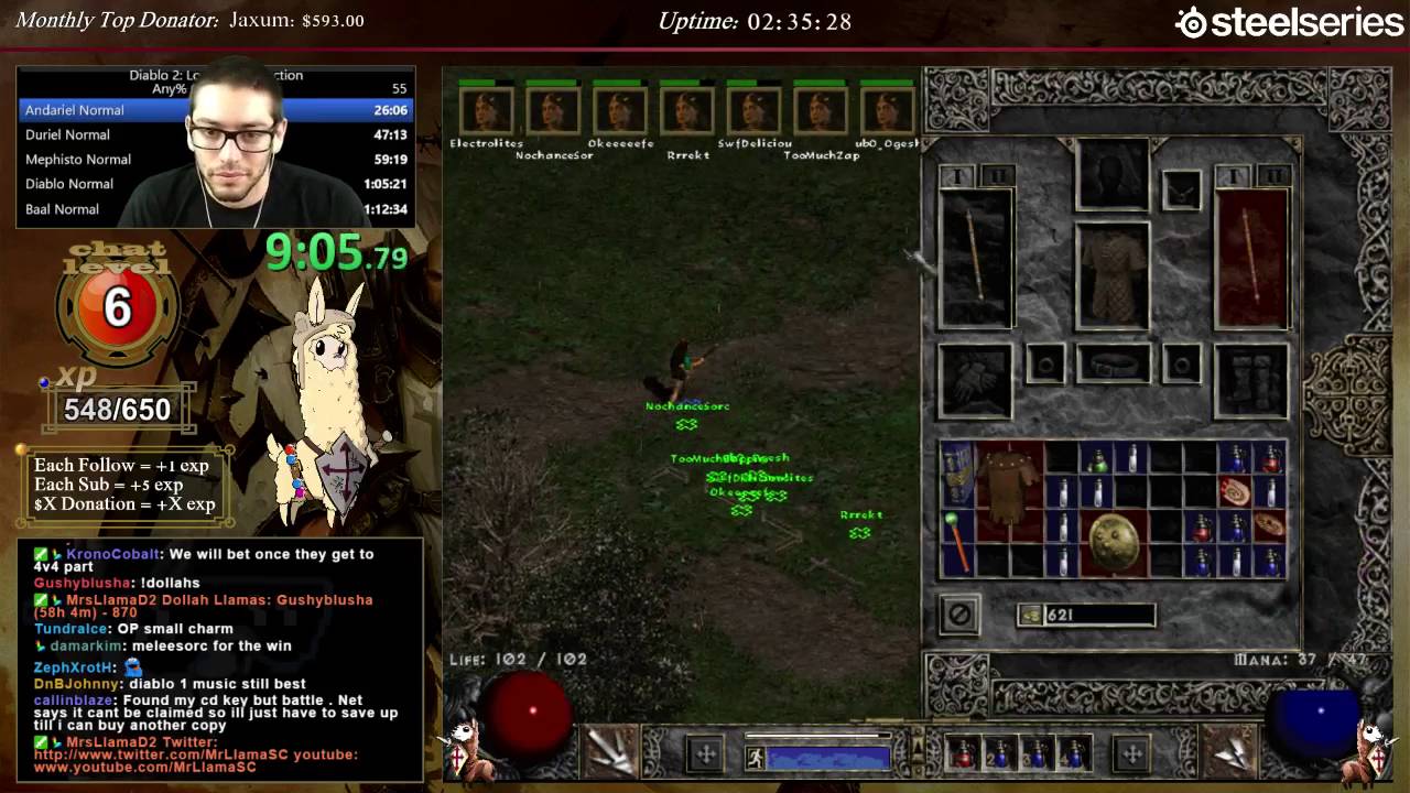 Diablo 2 - 4v4 Sorceress low level duel