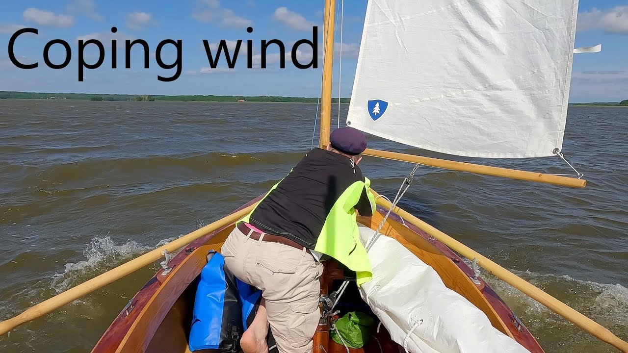 Testing sail configurations in strong winds, how I managed my canoe o #239