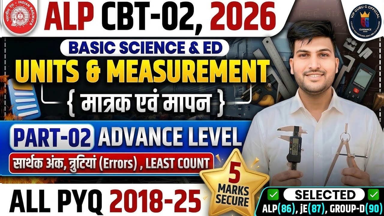 ALP CBT-2 2026 | Units & Measurement 🔥| Final PART| सार्थक अंक | कोटिमान | Errors | 5 Marks#alpcbt2