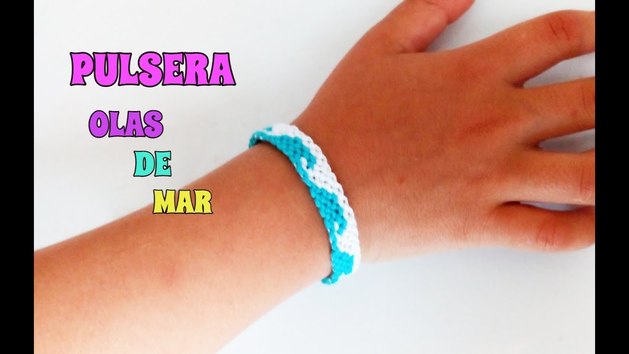 PULSERA de HILO DE BORDAR diseño OLAS DE MAR paso a paso.