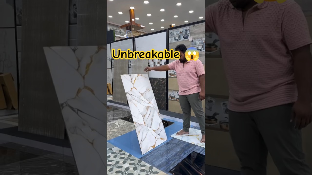 Unbreakable floor tiles to elegant kitchen and washroom, walls. 