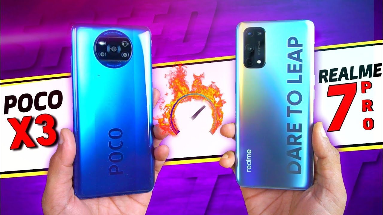 Realme X7 Pro Vs Poco X3 : Speed Test Comparsion