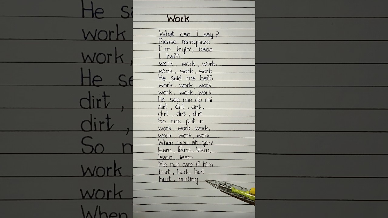 drake ft rihanna work lyrics #work #rihanna #drake #lyrics