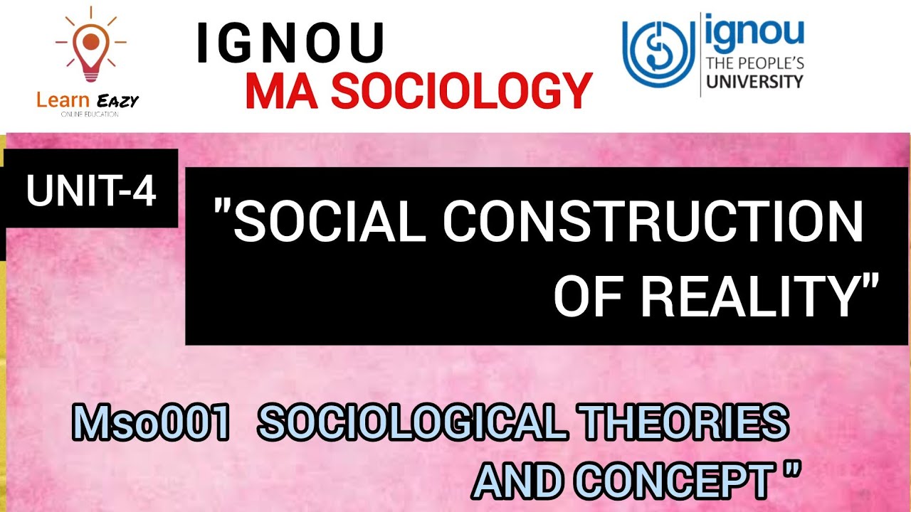 ignou/MA SOCIOLOGY/MSO001 UNIT-4/