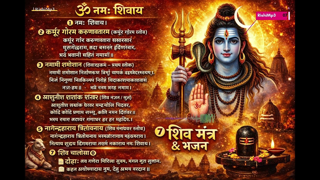 SHIV MANTRA & BHAJAN || महादेव || RishiMp3 #shiv #mahadev#mantra #shivshankar #bholenath #shivshakti