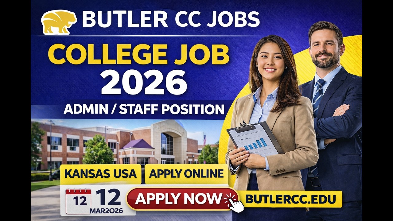 USA Student Worker Job 2026 | Butler Community College Part-Time Campus Job #usajobs #usajob #usa