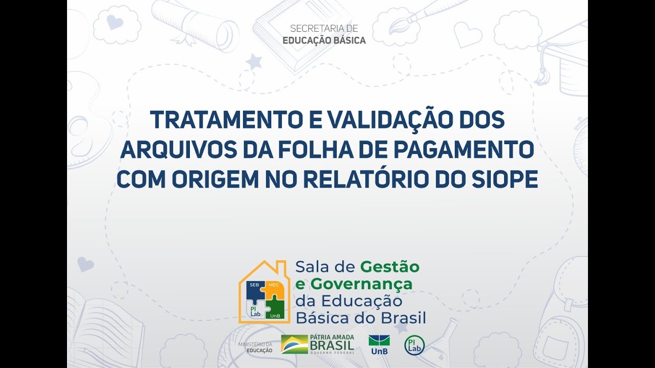 Tratamento e valida&ccedil;&atilde;o arquivos da folha (SIOPE)