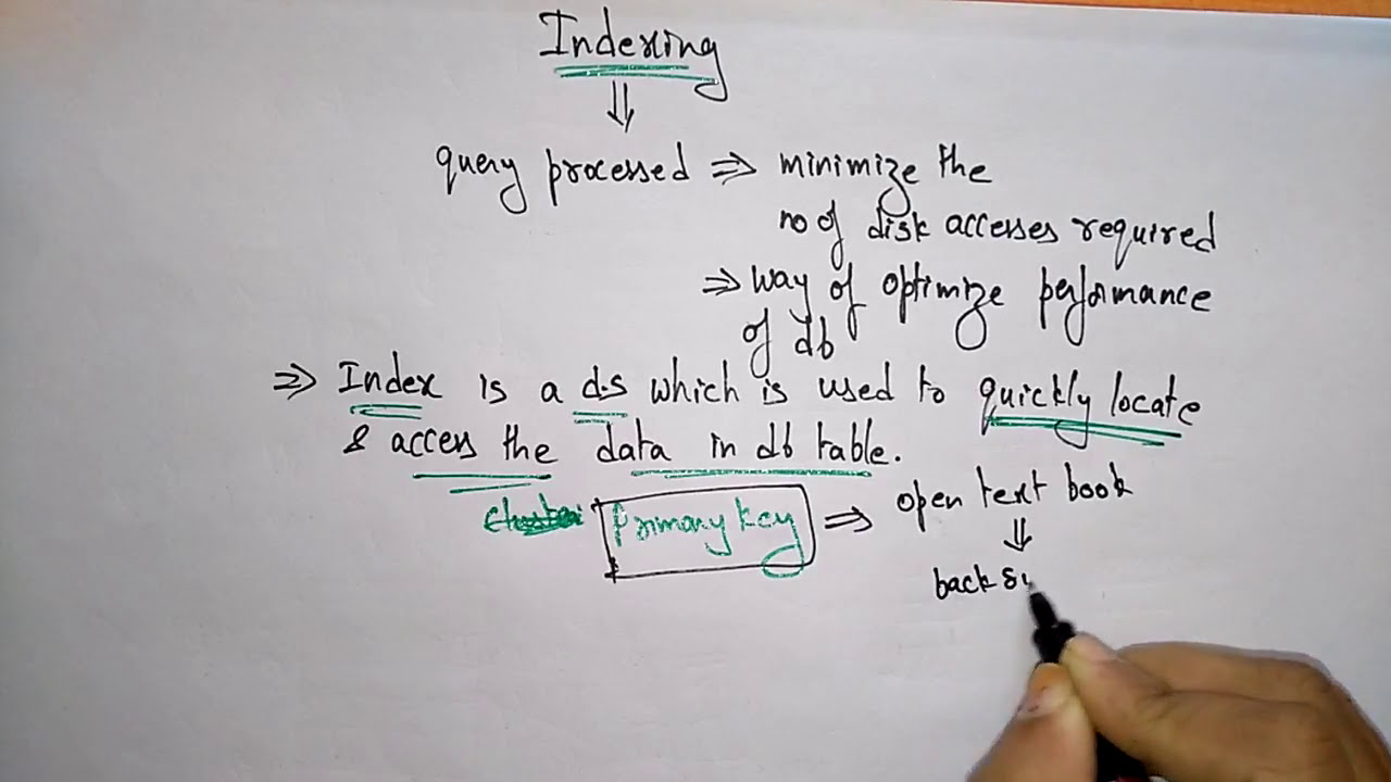 Indexing in database example | DBMS | Lec-71 | Bhanu Priya