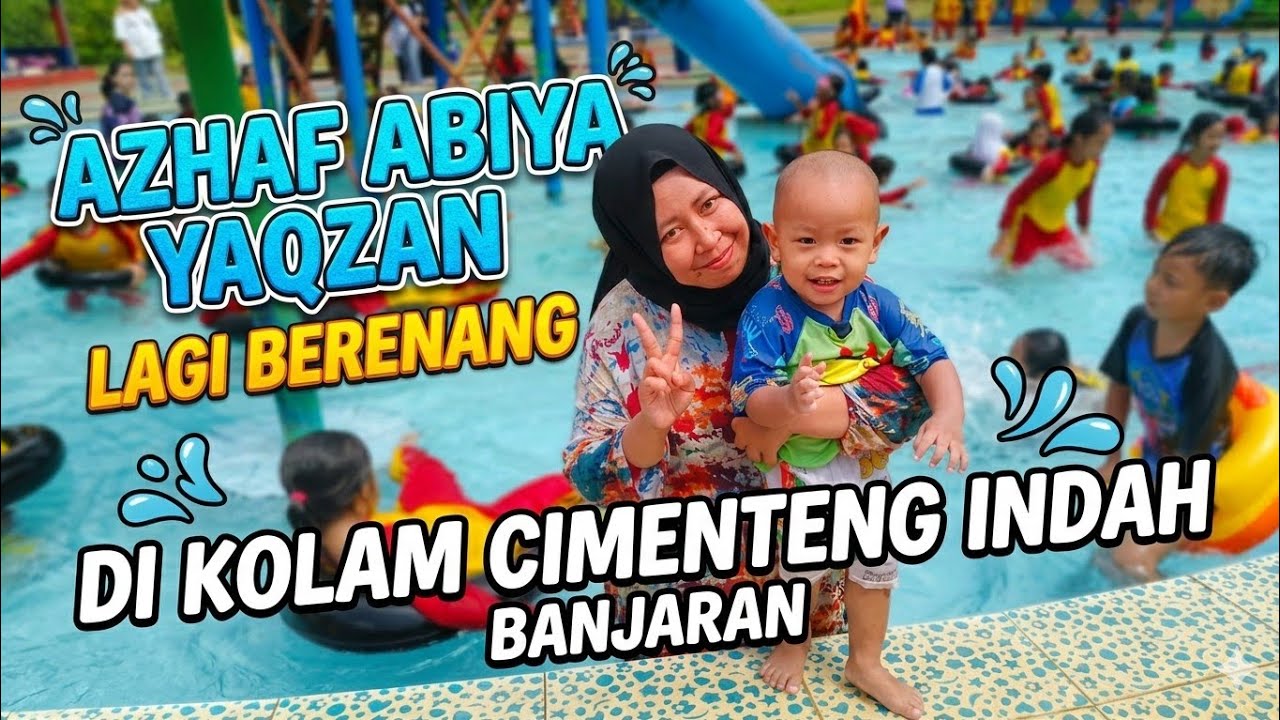 Azhaf berenang di kolam renang cimenteng jl raya pangalengan banjaran