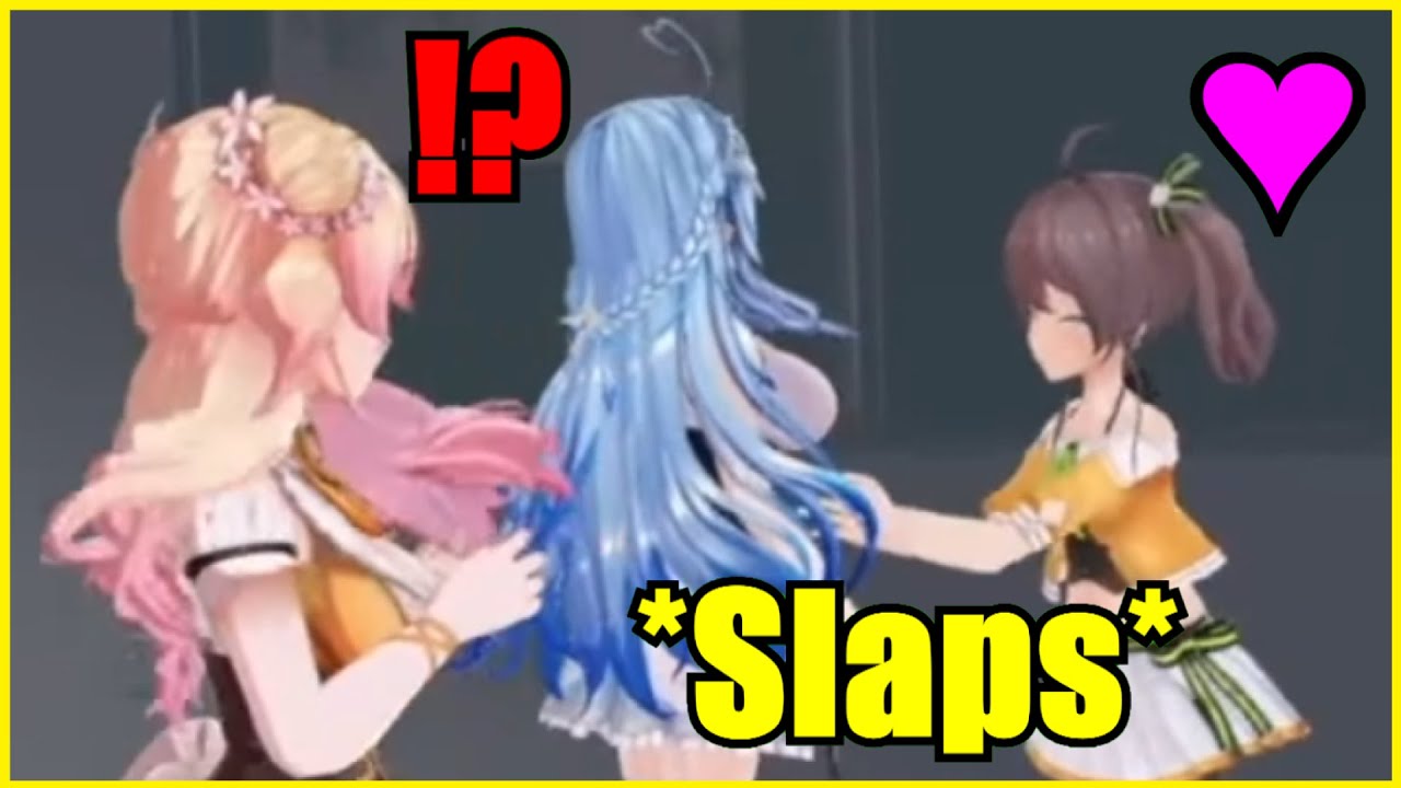 Matsuri Slaps Lamy's Boobs ft. Nene, Fubuki【Hololive | Eng Sub】