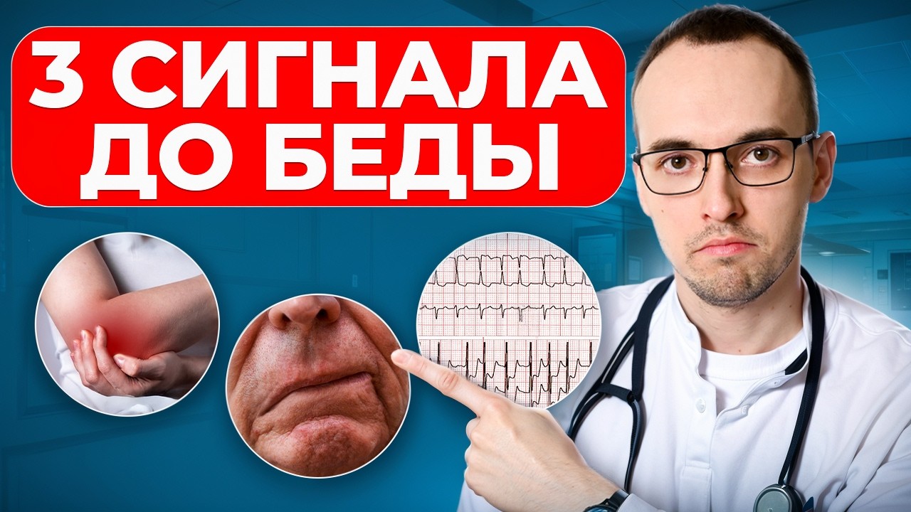 3 СИМПТОМА, ВОЗНИКАЮЩИЕ ЗАДОЛГО ДО КАТАСТРОФЫ. Как избежать ИНСУЛЬТА и ИНФАРКТА