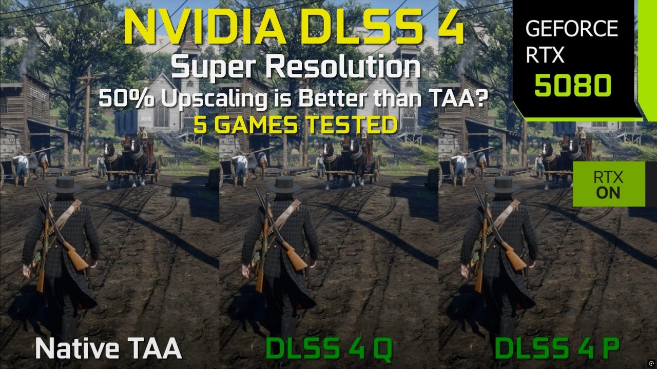 DLSS 4 Performance Mode vs Native TAA - 50% Upscaling is Better than Native TAA? | RTX 5080