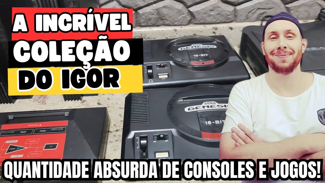 Uma Belíssima Coleção de Games Antigos, Recheada de Jogos e Consoles! | Igor Bragalha