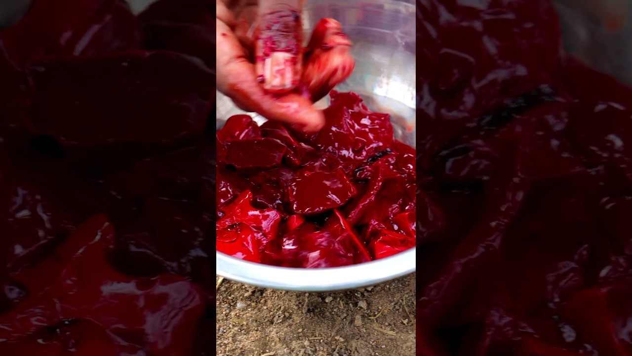 Goat  BLOOD Recipe 😋shorts #