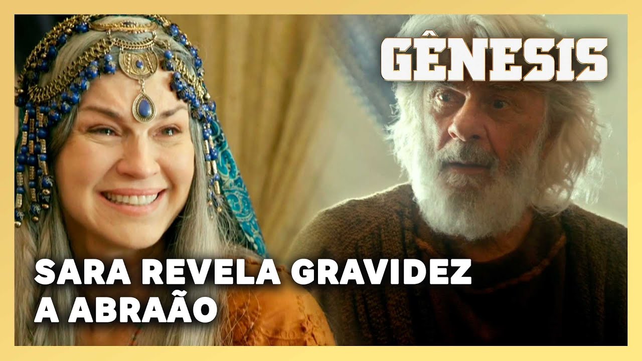 NOVELA GÊNESIS: Sara e Abraão se emocionam com noticia da gravidez