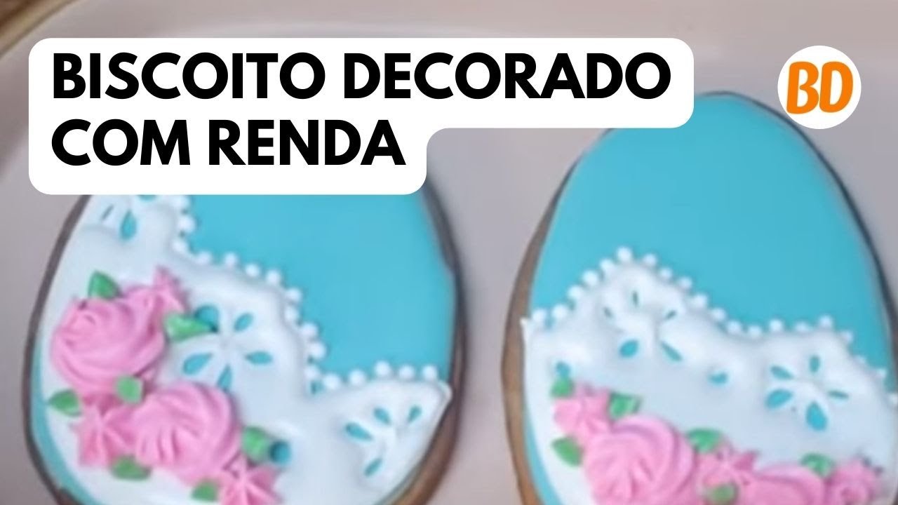 COMO FAZER RENDA EM BISCOITOS DECORADOS | Aprenda a técnica de fazer rendados com glacê real