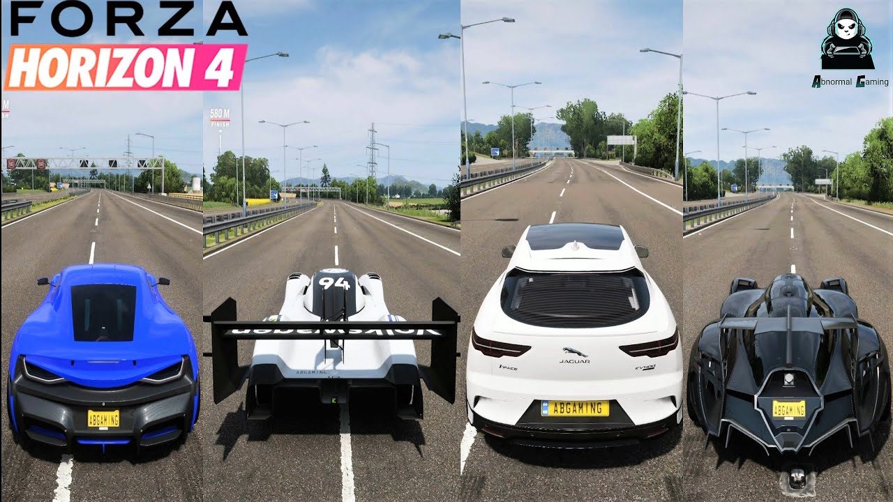 Forza Horizon 4 *NEW 2021* || Fastest Electric Cars Top Speed Battle || All Tuned || 4K 60FPS
