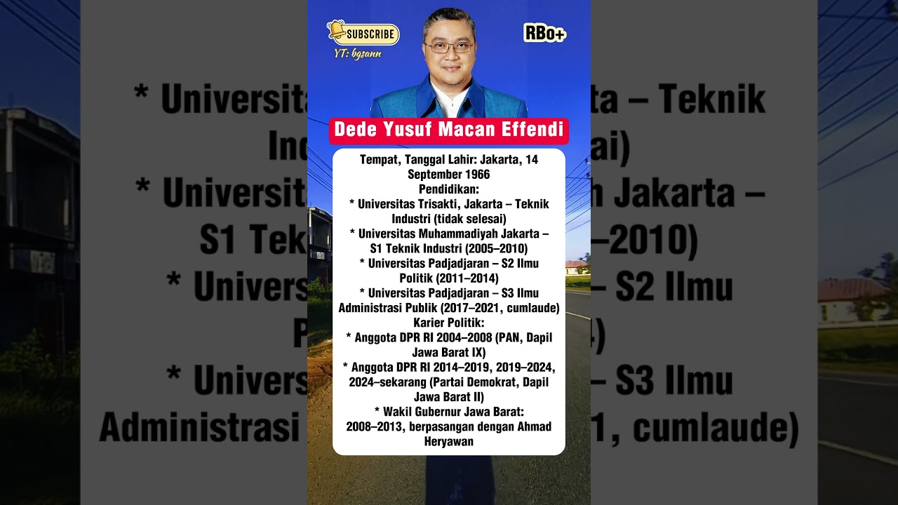 BIODATA DEDE YUSUF 