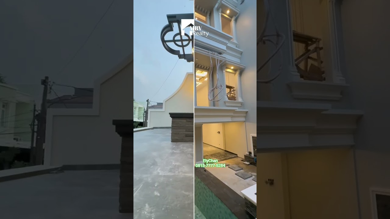 MBV318.BRAND NEW LUXURIOS AMERICAN CLASSIC HOUSE 4 FLOOR WITH ROOFTOP & SWIMMING POOL AT JAGAKARSA