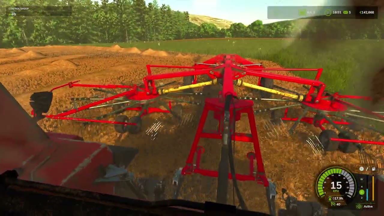 POV raking in the 110-90 (Drumard farm)