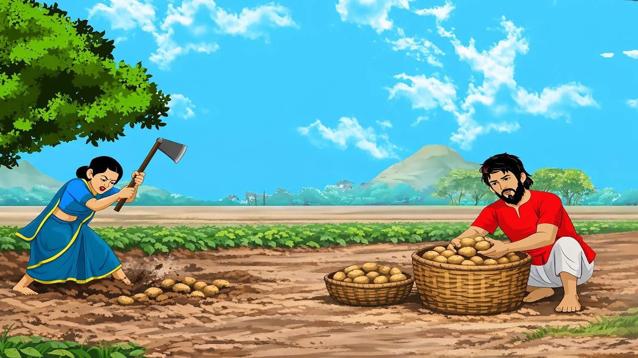 শীতের দিনে আলু চাষ । Rupkothar golpo। Bengali Moral Stories Cartoon। Bangla Golpo। নীল চাদের দেশ