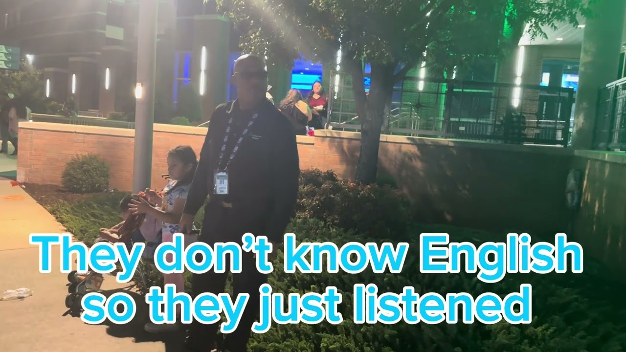 Paycom employee trying to control sidewalk!