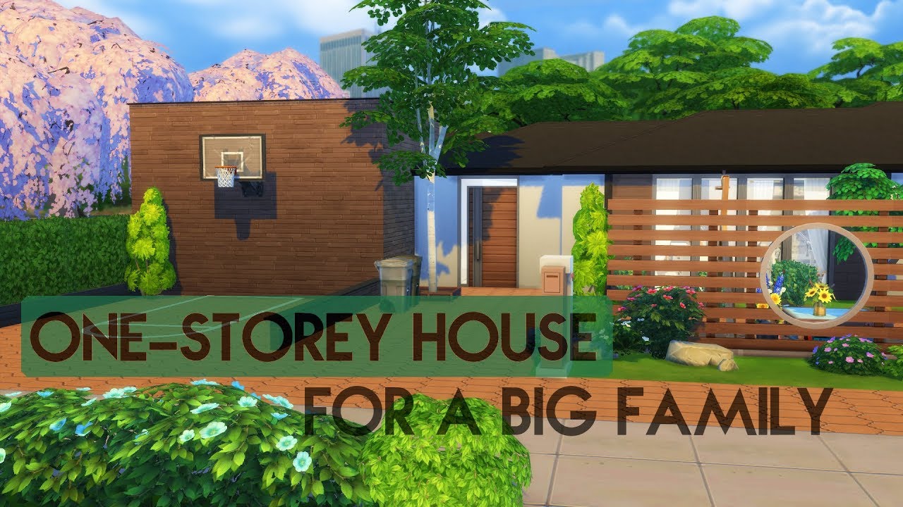 Sims 4 | House Building | One-storey House (for a big family)