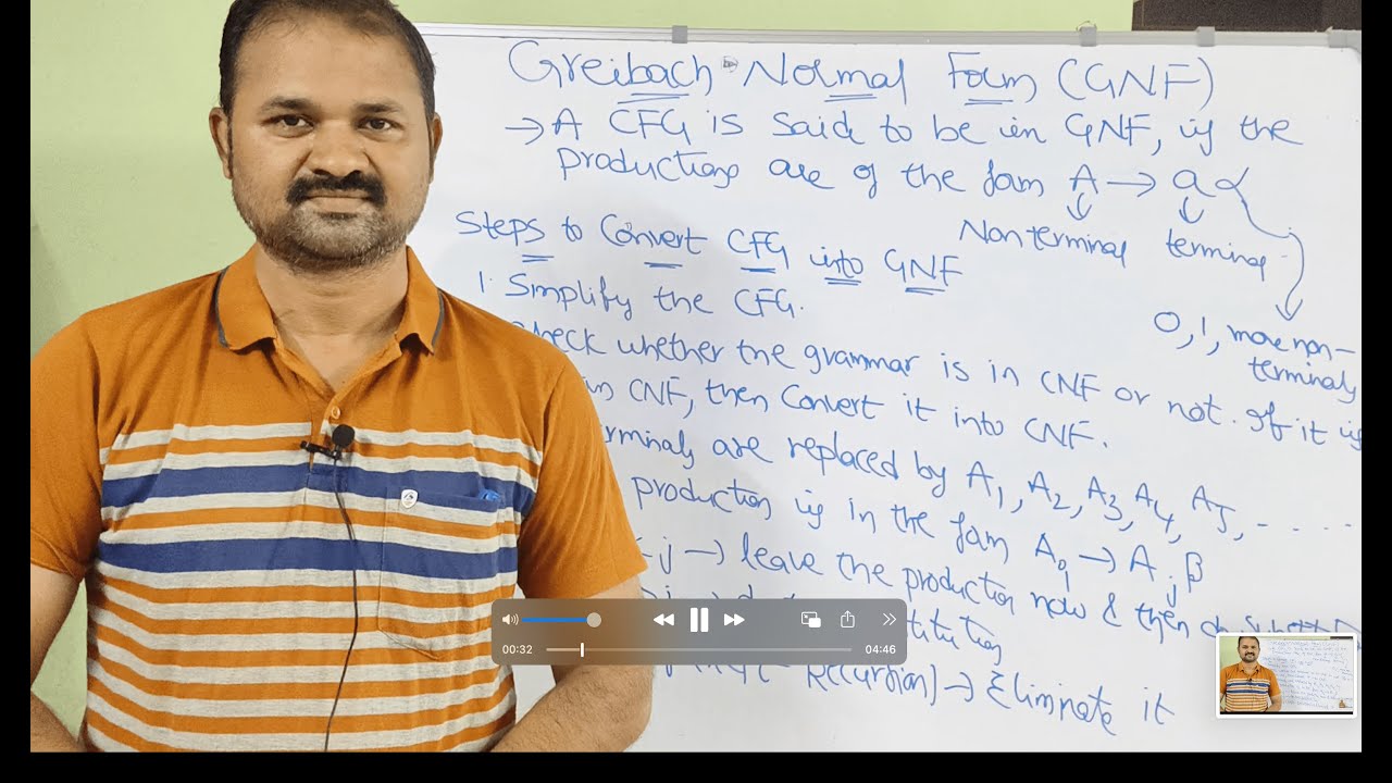 TOC in Telugu || Greibach Normal Form in Telugu || Converting CFG to GNF in Telugu