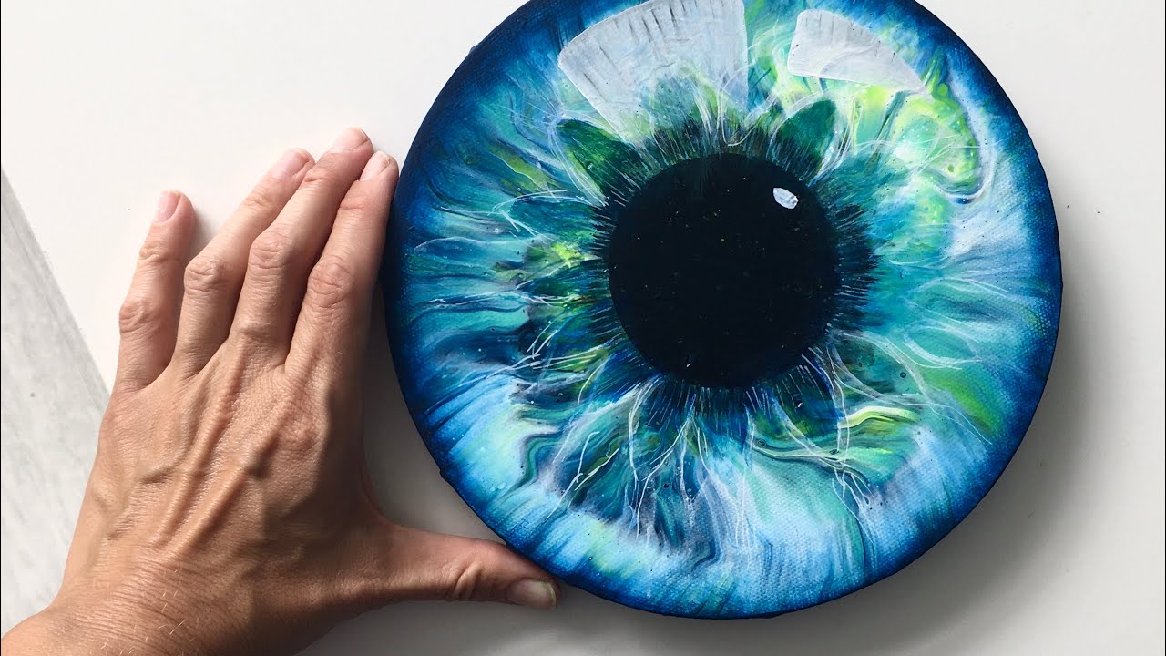 #130 ГЛАЗ АКРИЛОВАЯ ЗАЛИВКА - #fluidart #живопись #искусство #акриловаязаливка