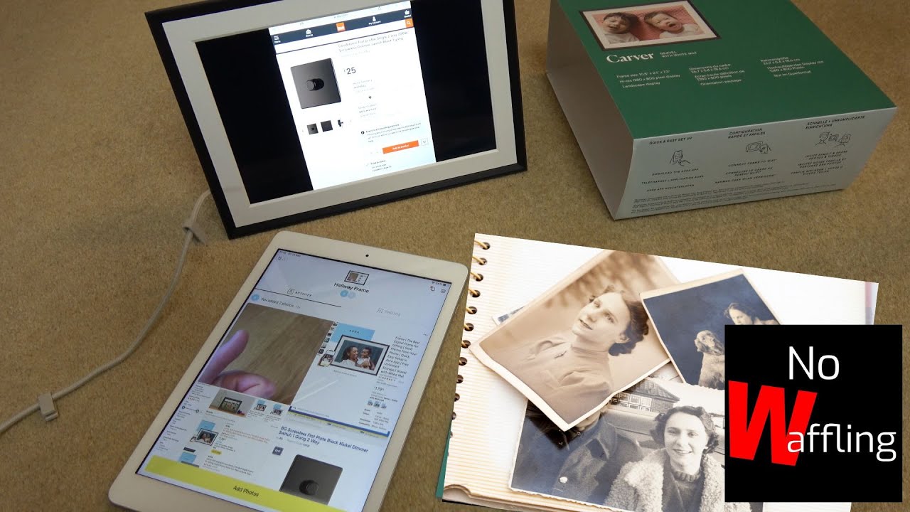 How to SCAN OLD PAPER Photos on Aura Digital Photo Frame - Beginners guide