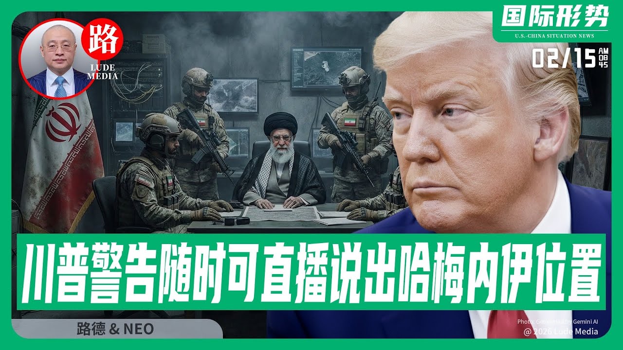 【路德社】川普警告哈梅内伊蹦跶不了多久随时可以在直播中说出其具体位置；日本罕见点名中共“某中国与会者”不当言论王毅连名字都不配出现外交羞辱升级；美印度洋再扣押中共影子油轮；2/15/2026 ｜NEO