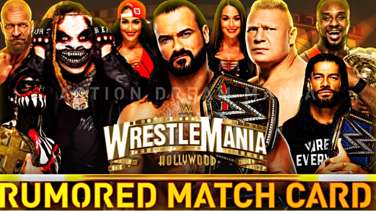 WWE WRESTLEMANIA 37 Rumored Match Card | Dream Match Card | Action Dream Mania