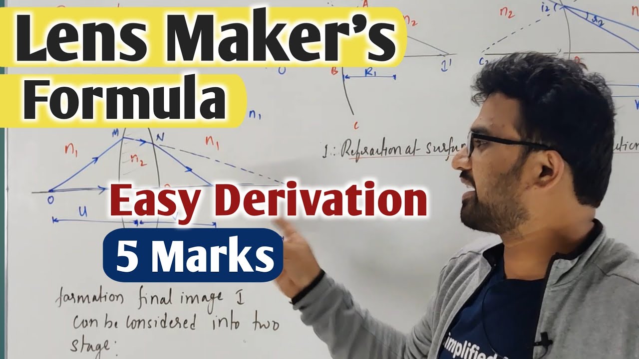 Lens Maker's formula | Ray Optics| 2ndPUC Physics Important 5 Marks Derivations