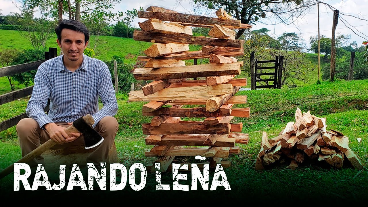 Como rajar  leña de manera fácil y segura.