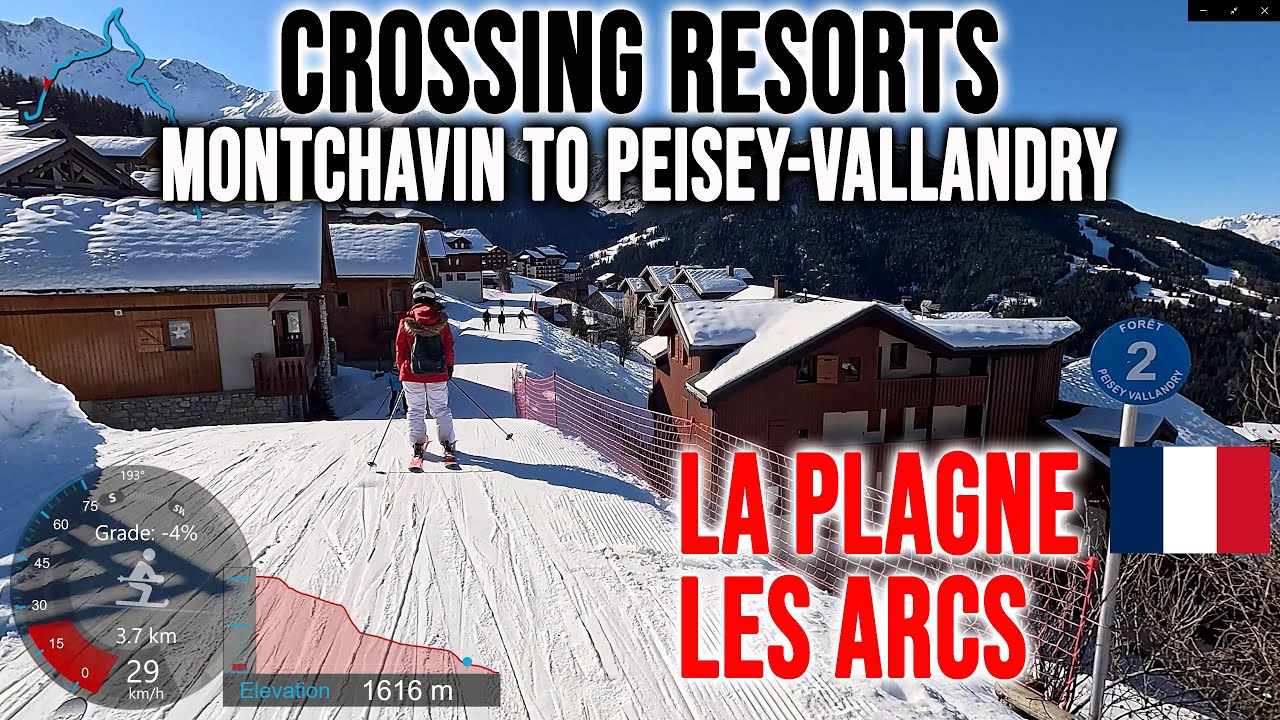 [4K] Skiing Montchavin to Peisey-Vallandry, Crossing Vanoise Express, Paradiski France, GoPro HERO13