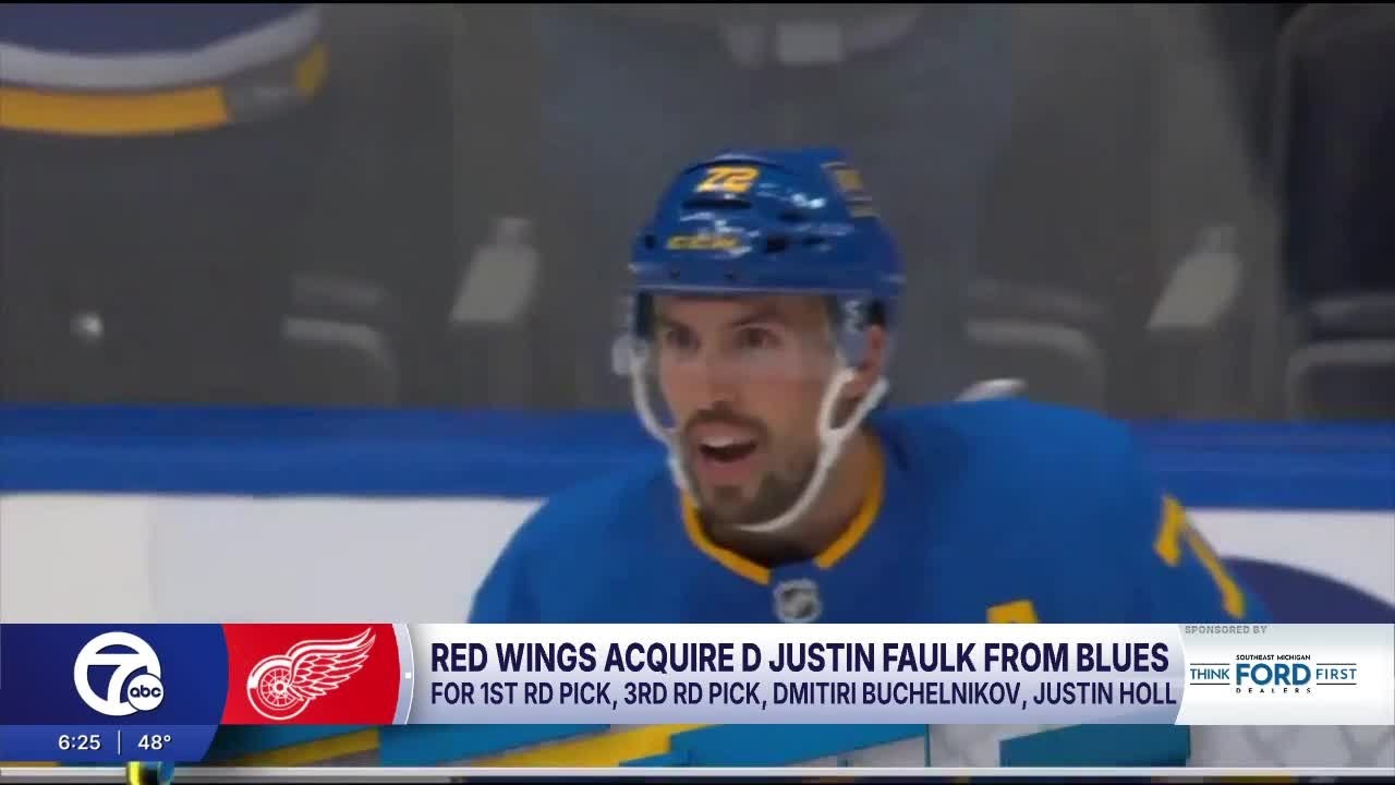 Red Wings trade for Justin Faulk, David Perron at deadline