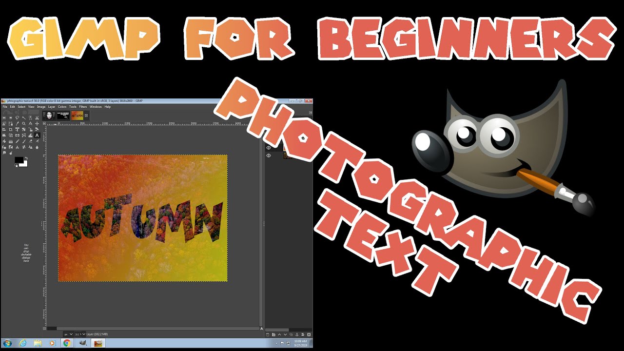 PHOTOGRAPHIC TEXT - GIMP FOR BEGINNERS