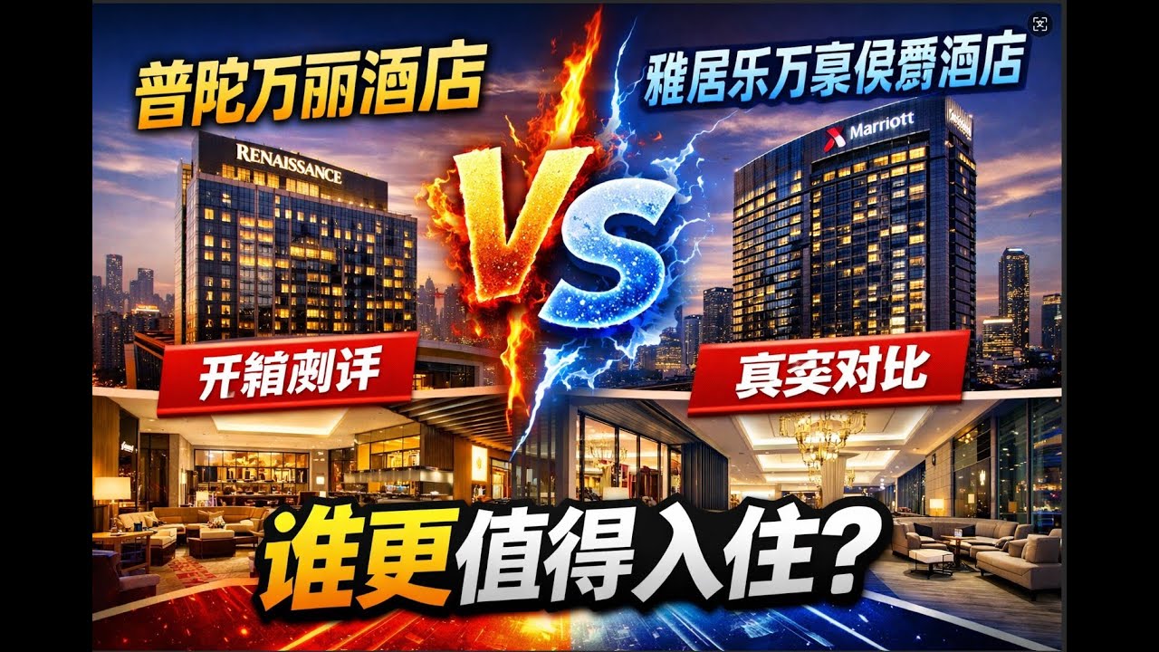 上海普陀万丽和雅居乐万豪侯爵酒店开箱对比