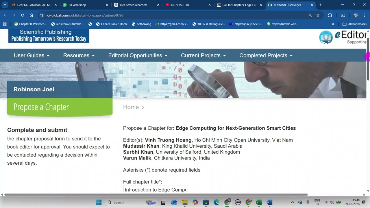 How to submit Book Chapter in IGI Global website. Chapter abstract proposal 