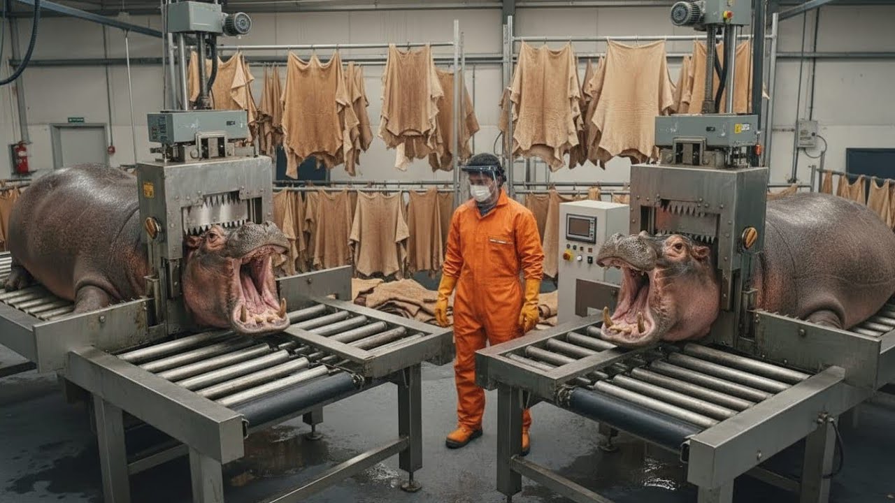 How Hippo Skin Becomes Luxury Leather Bags & Jackets | Hippo Leather Processing