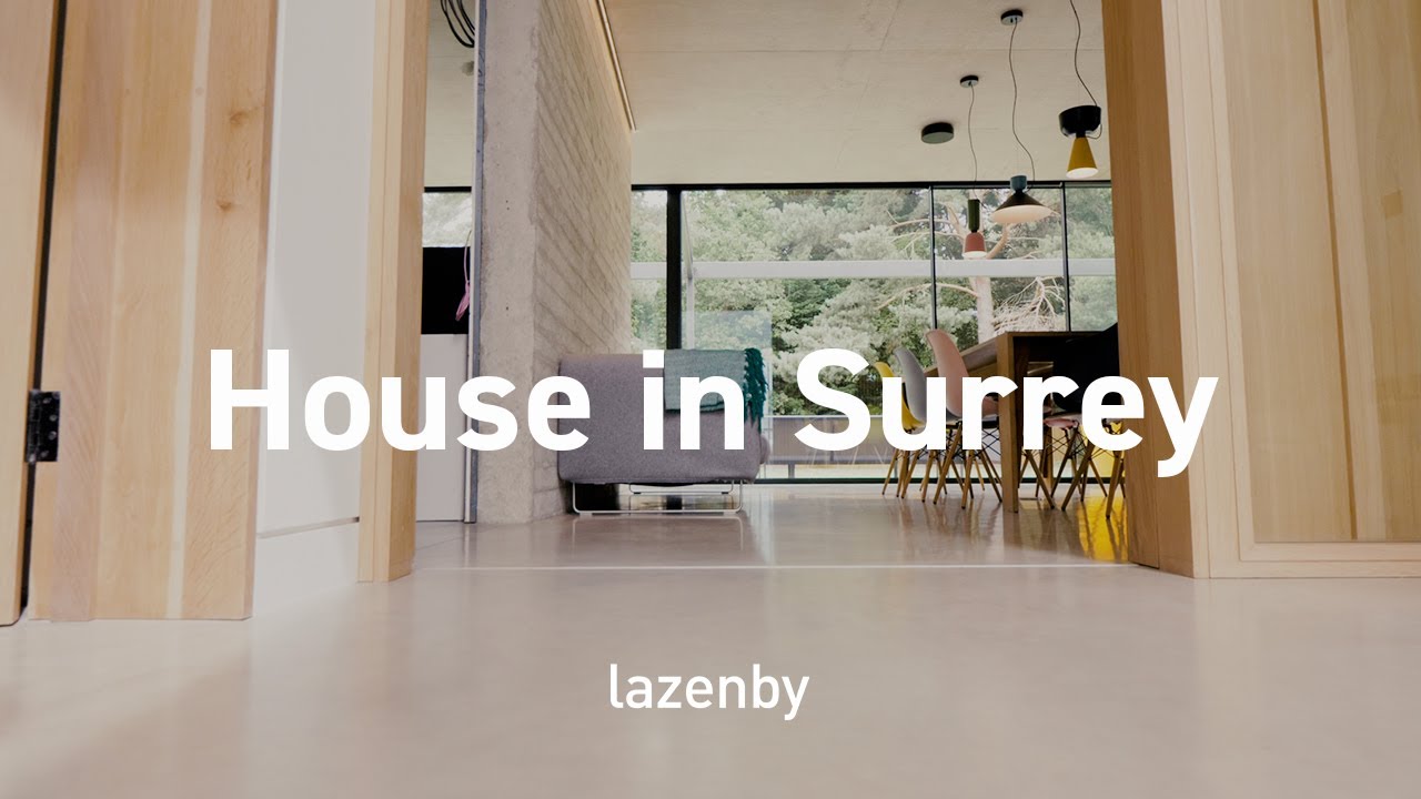 Contemporary new build home features a Cool Grey polished concrete floor throughout