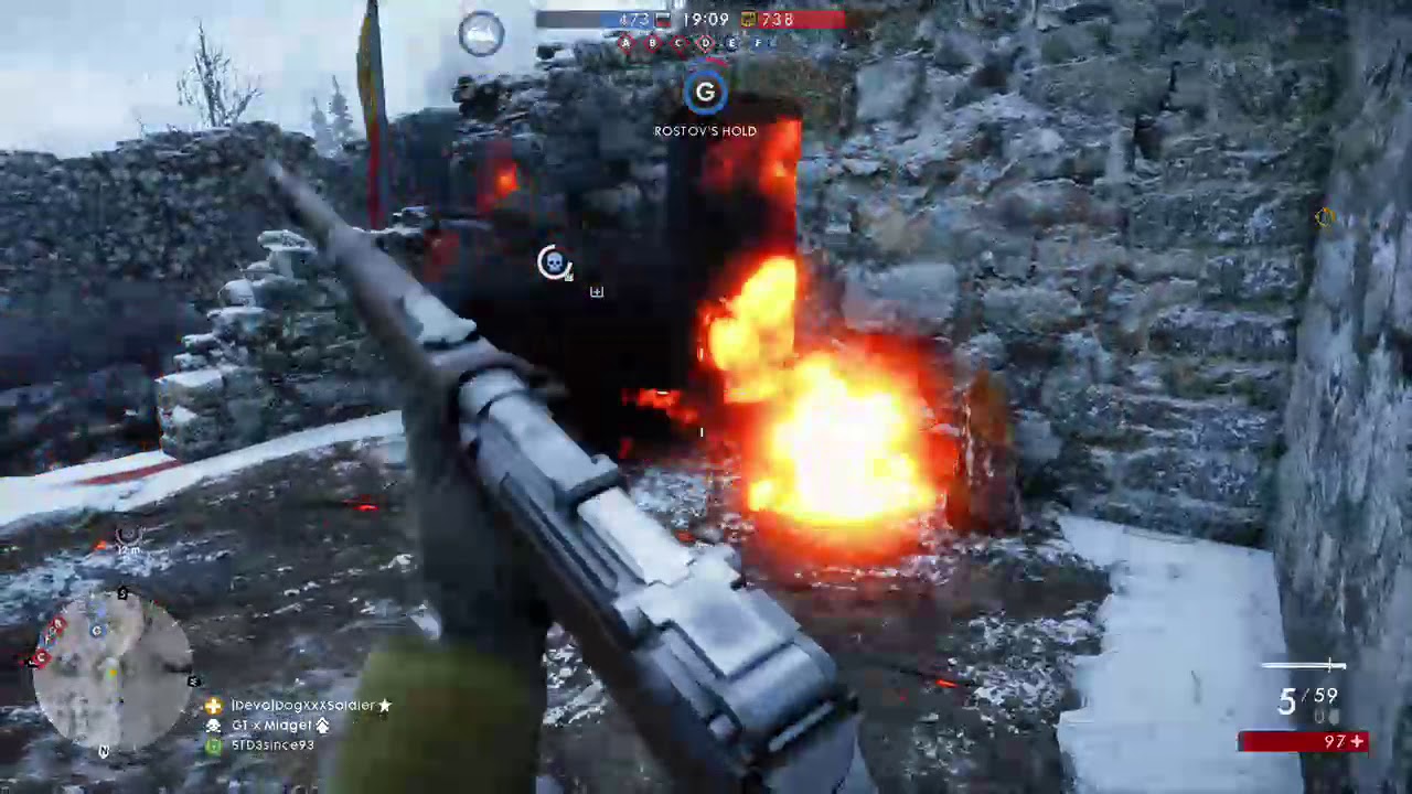 Battlefield 1 Conquest Lupkow Pass! Never give up trying to kill an elite class.