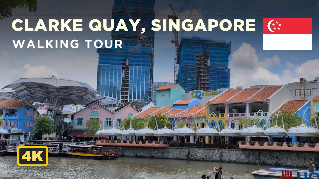 Clarke Quay, Singapore - Quick Walking Tour [4K]