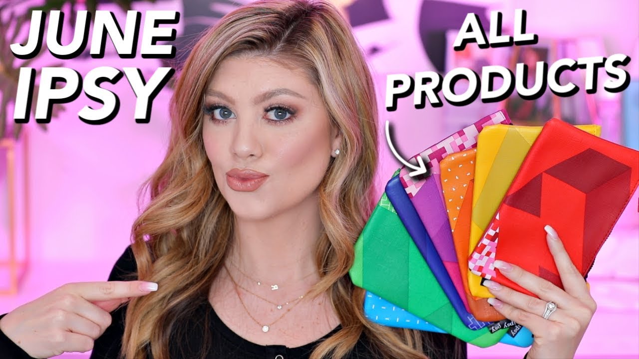 IPSY UNBOXING + TRY ON | ALL JUNE IPSY GLAMBAGS!