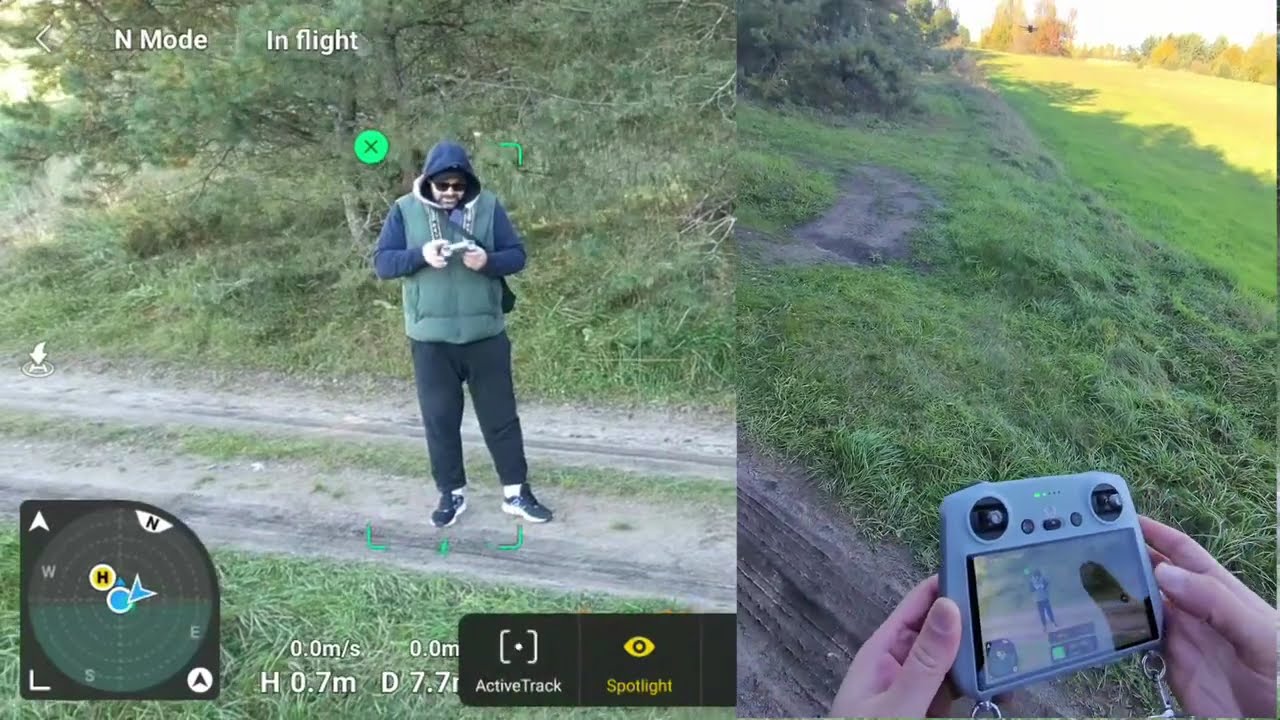 Функция Manual Active Track для версии дрона DJI Mini 3 Pro