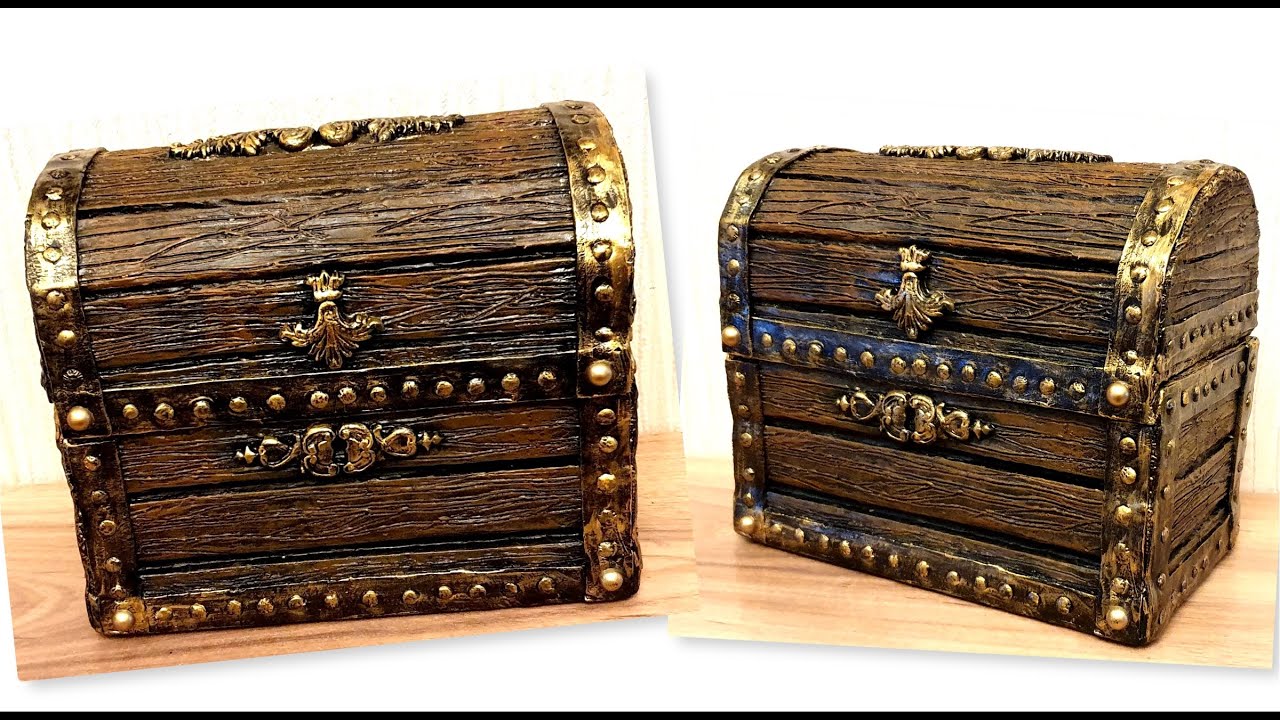 Diy a Beautiful Chest from Recycled Cardboard/Paper craft