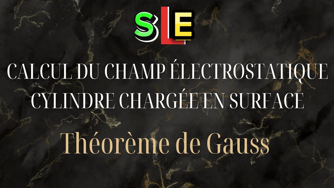 CYLINDRE CHARGÉ EN SURFACE (Calcul du Champ électrostatique, Théorème de Gauss)