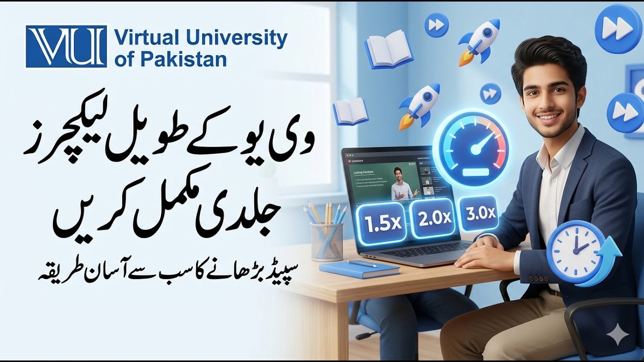 How to Watch VU Lectures Fast | VU Ke Long Lectures Jaldi Khatam Karne Ka Tarika 2026
