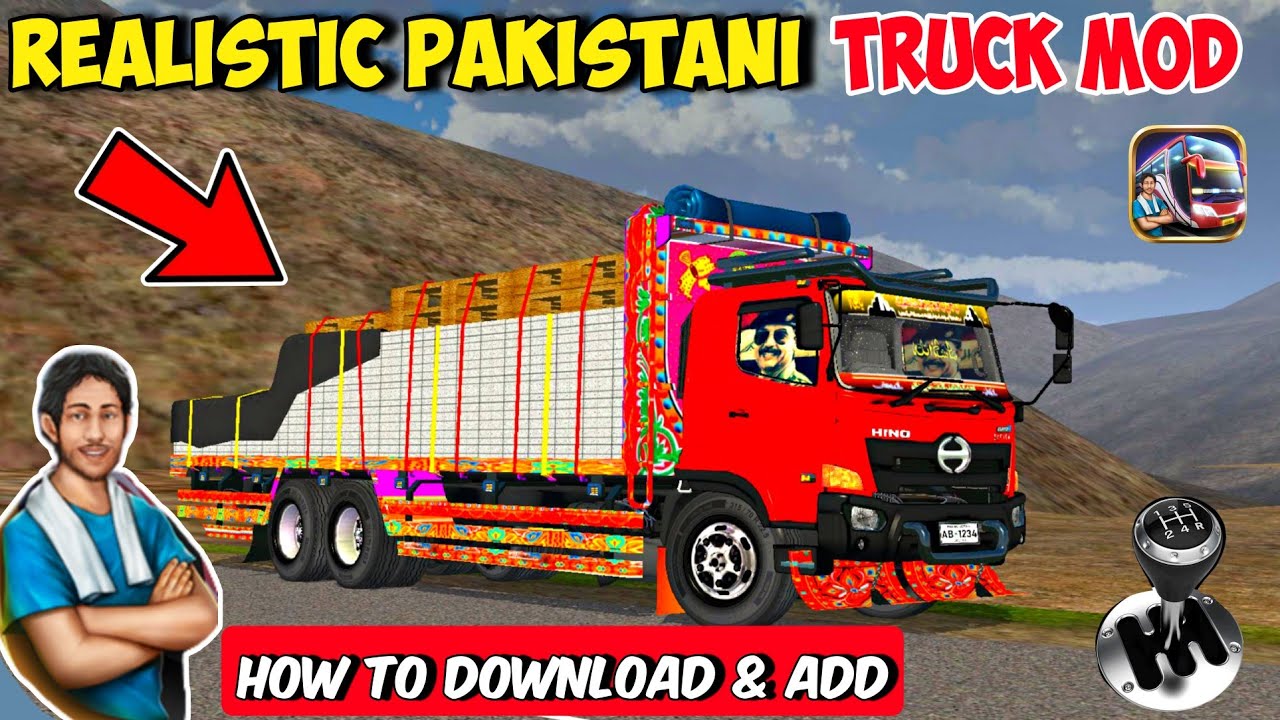 How to Add Pakistani truck Mod In Bus Simulator Indonesia 2025 | Bussid Pakistani Hino Truck Mod